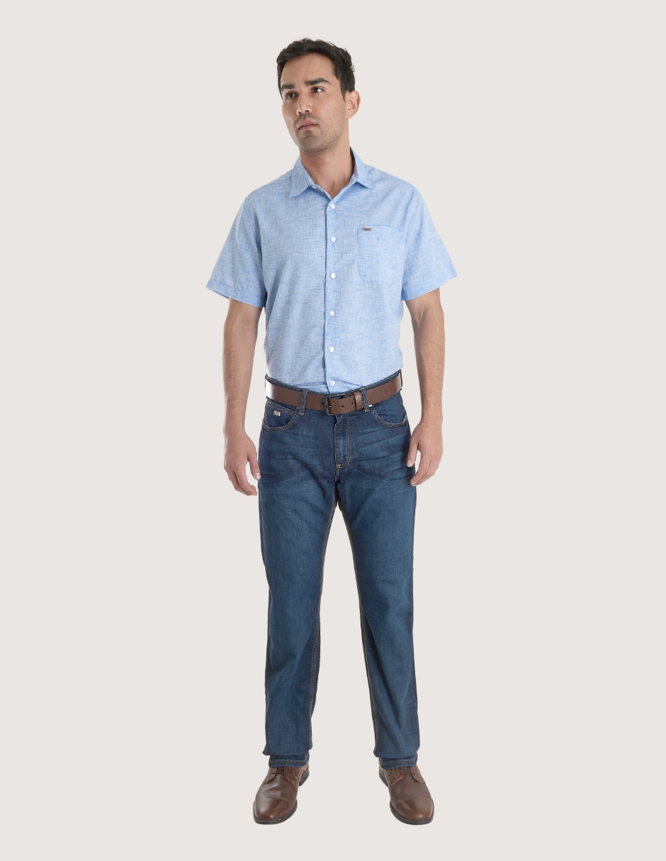 Camisa casual manga corta para hombre 5