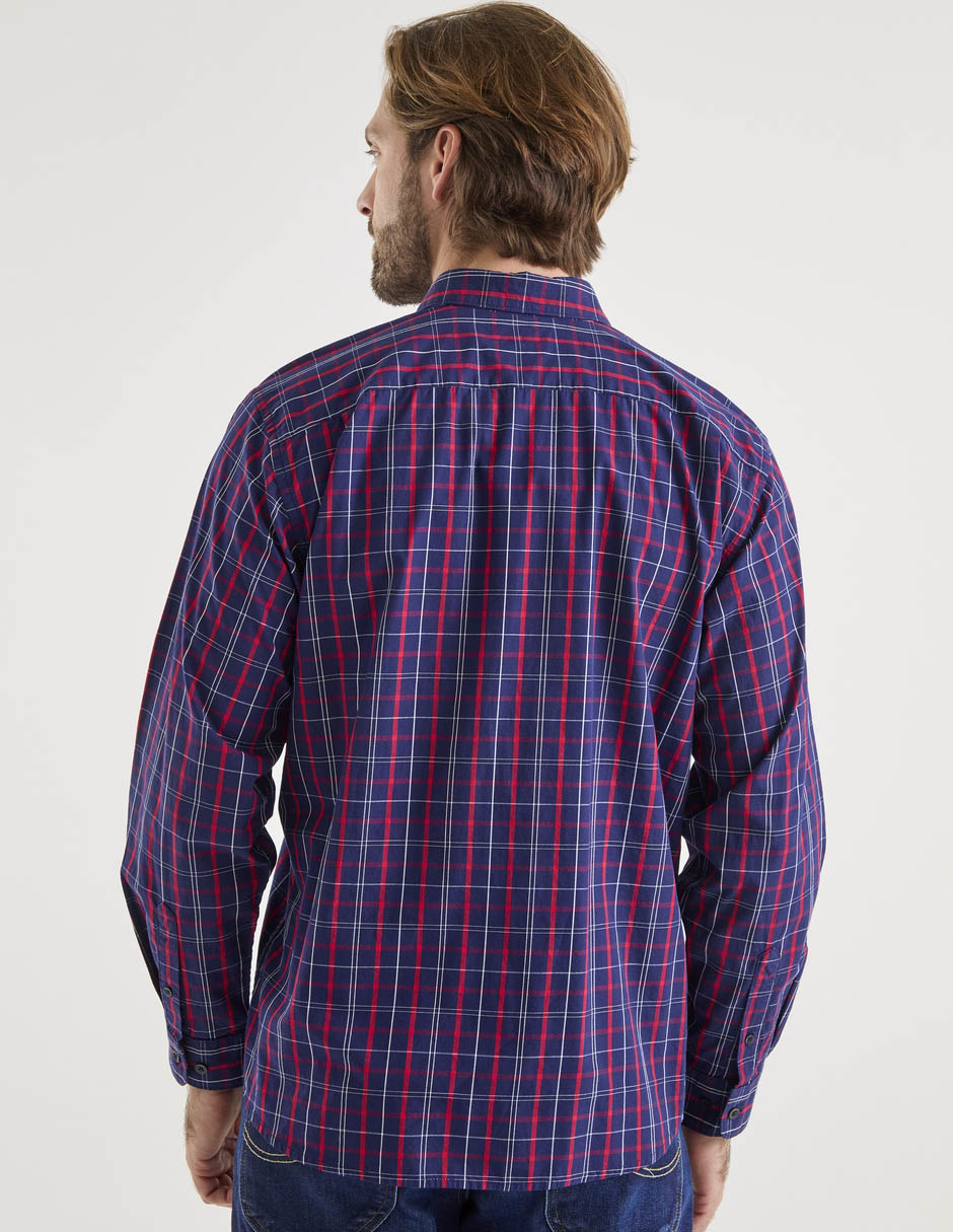Camisa casual de algodón manga larga para hombre 2