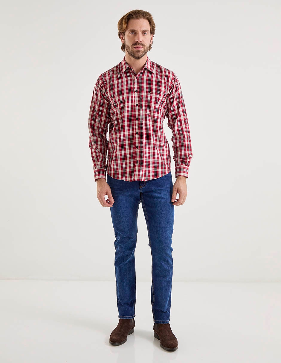 Camisa casual de algodón manga larga para hombre 3