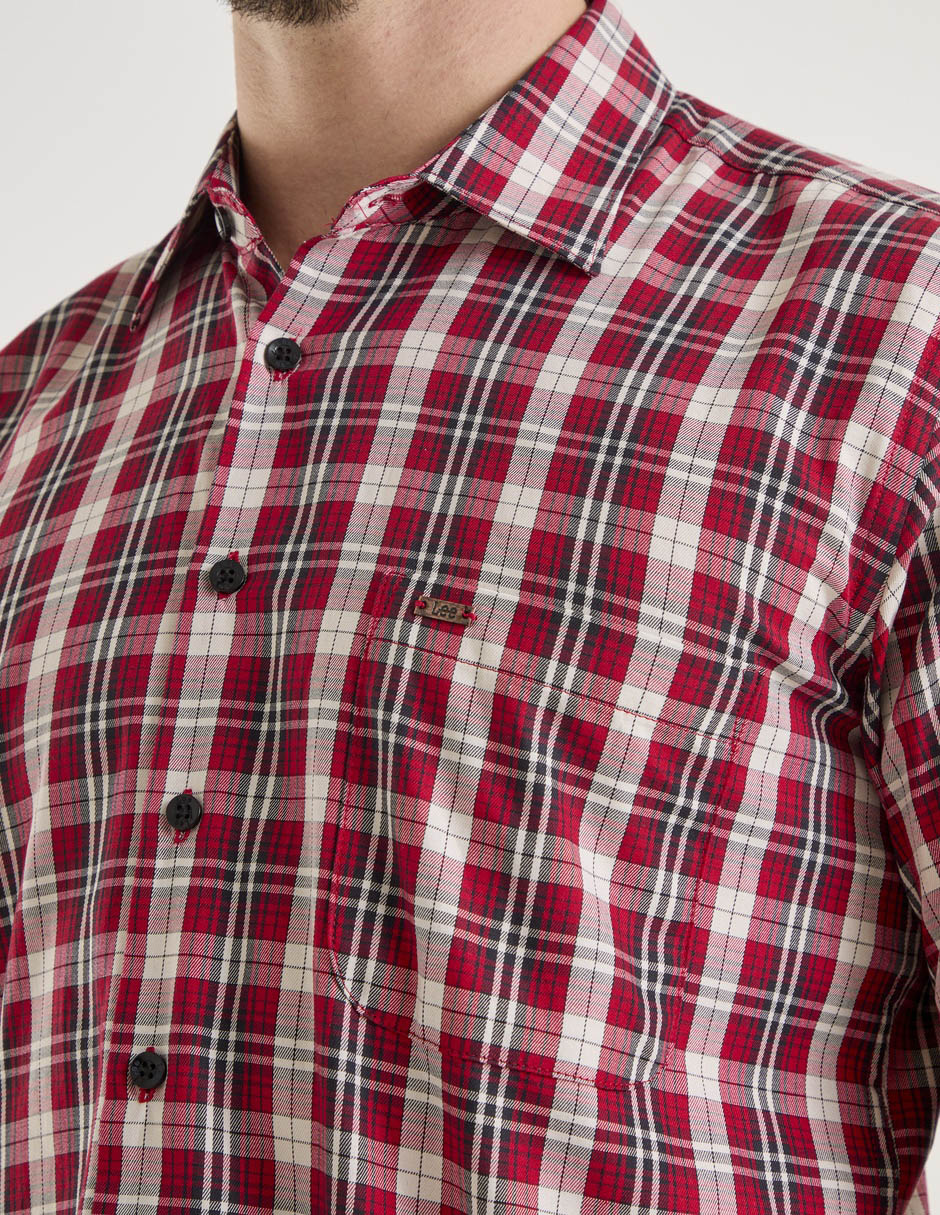 Camisa casual de algodón manga larga para hombre 4