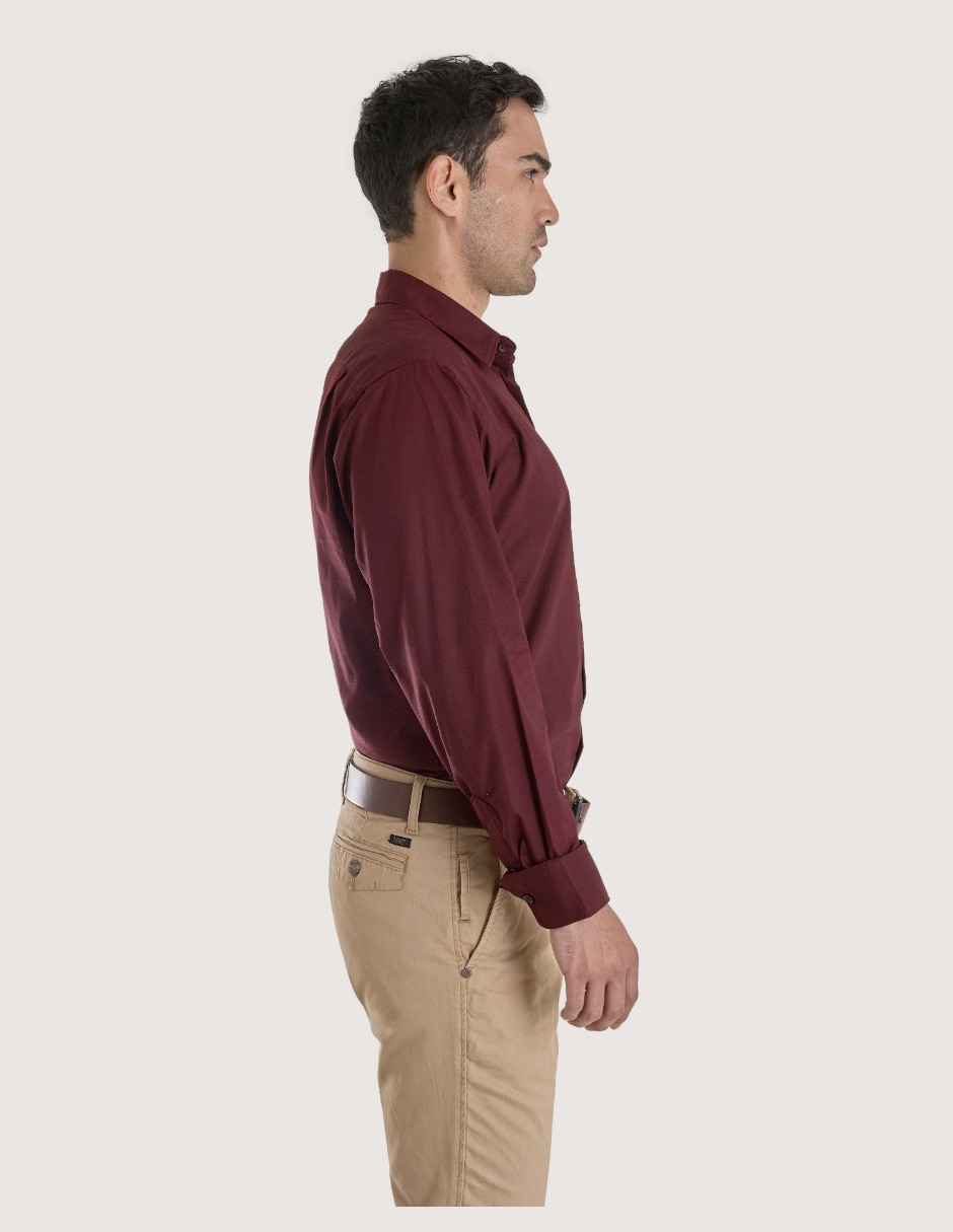 Camisa casual de algodón manga larga para hombre 3