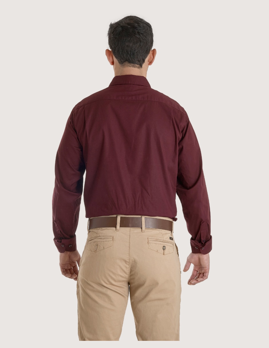 Camisa casual de algodón manga larga para hombre 4