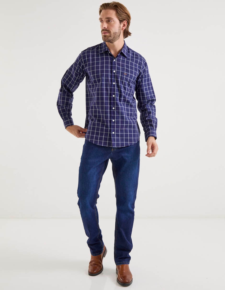 Camisa casual de algodón manga larga para hombre 3