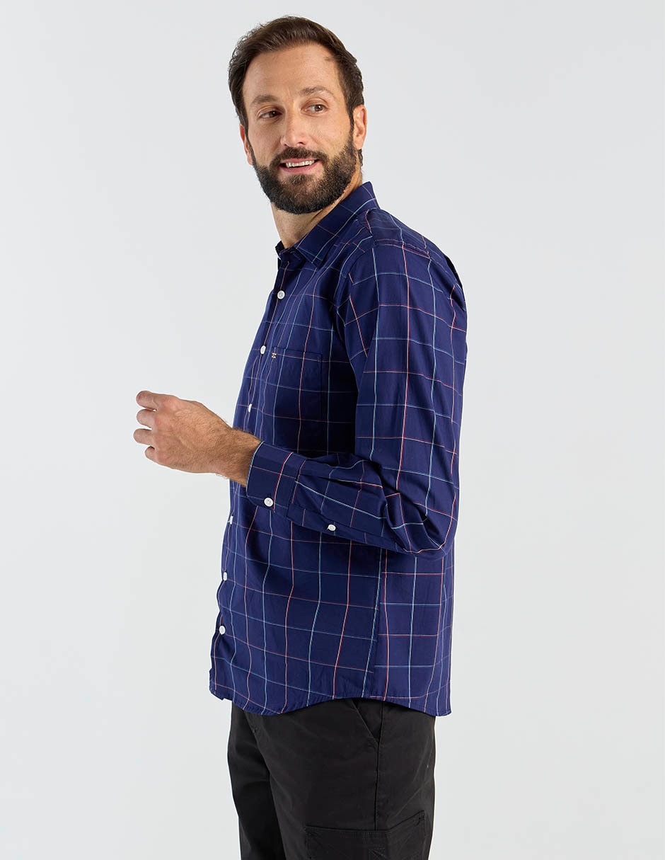 Camisa casual de algodón manga larga para hombre 2