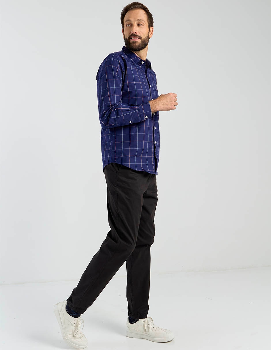 Camisa casual de algodón manga larga para hombre 3