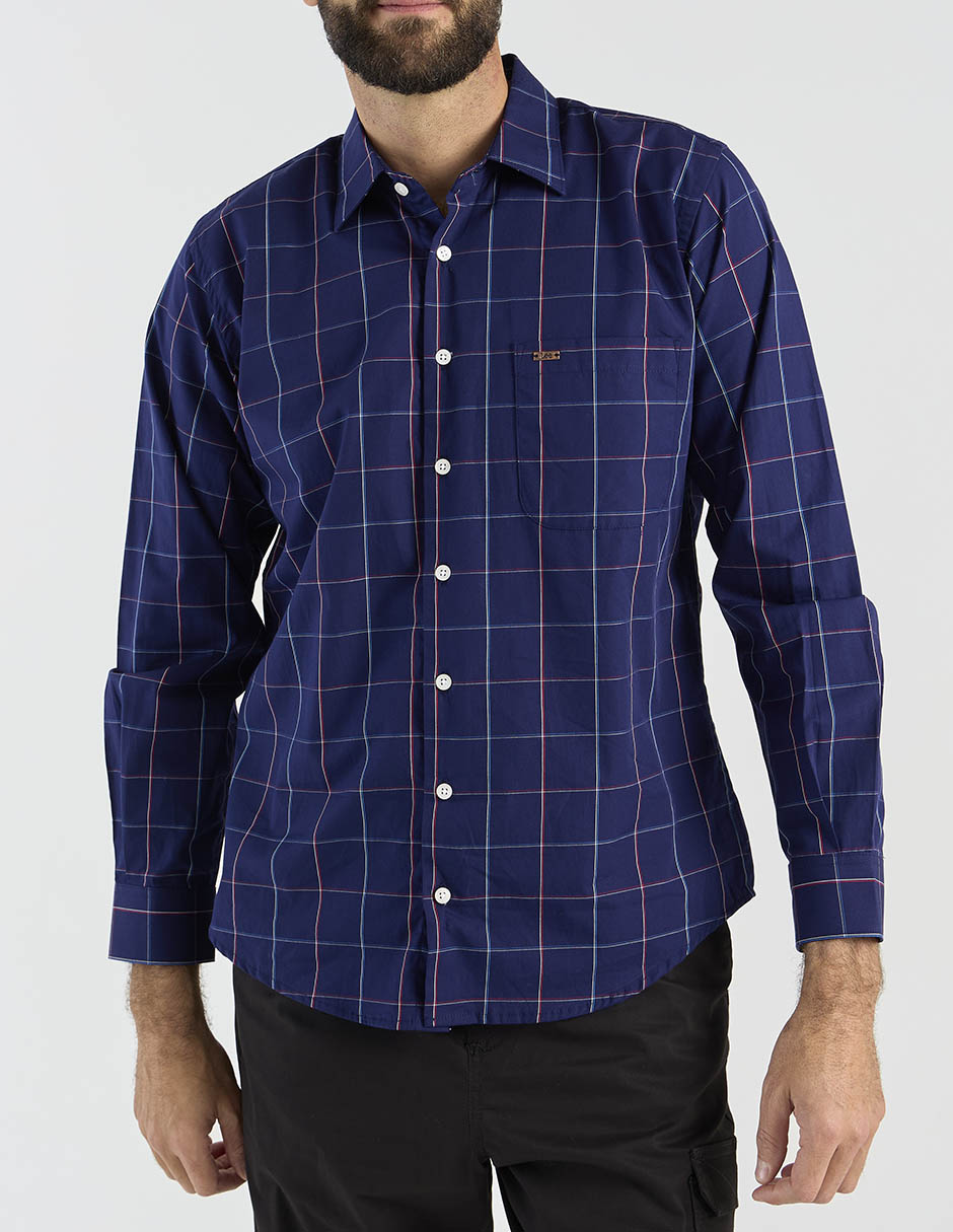 Camisa casual de algodón manga larga para hombre 5