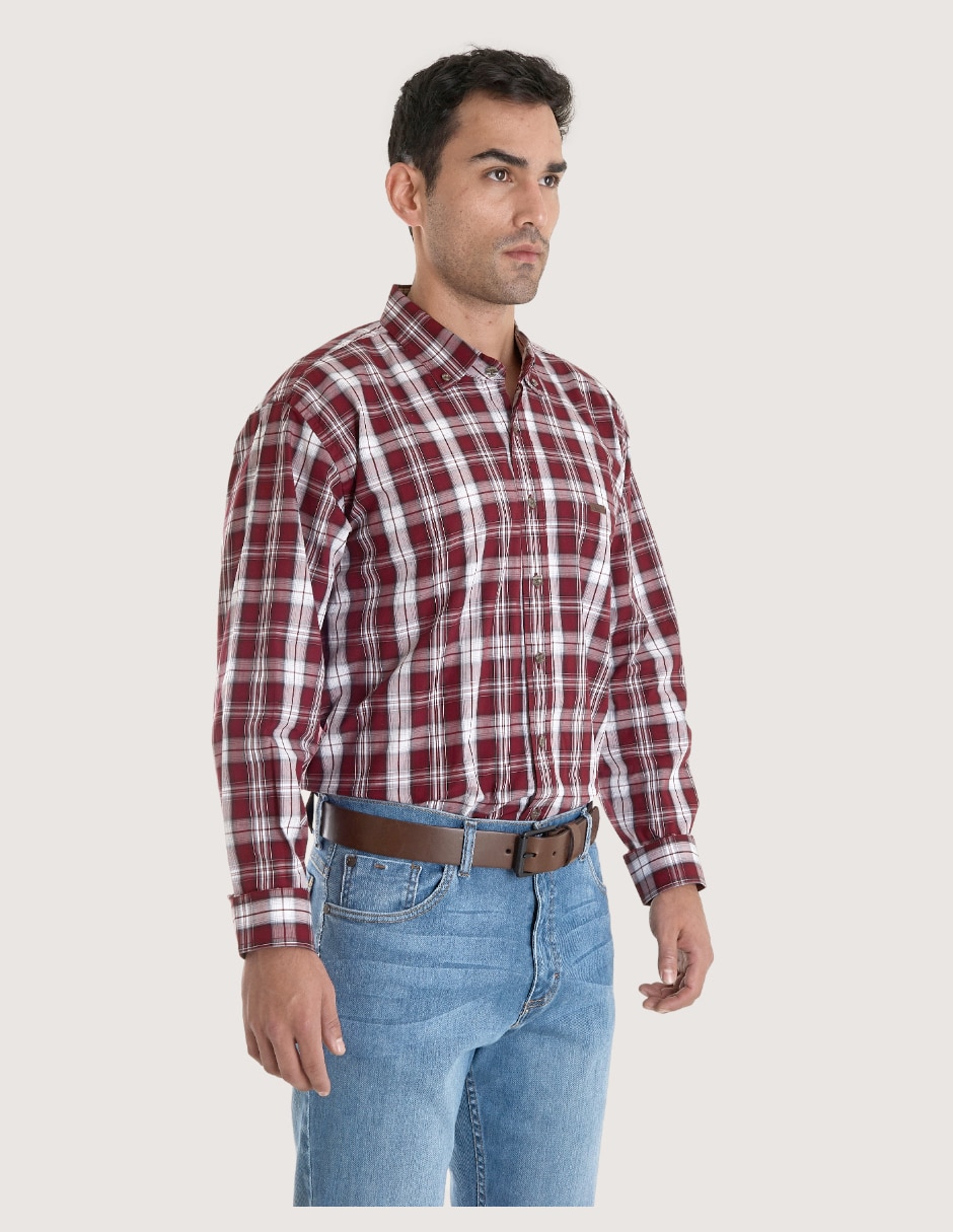 Camisa casual de algodón manga larga para hombre 2