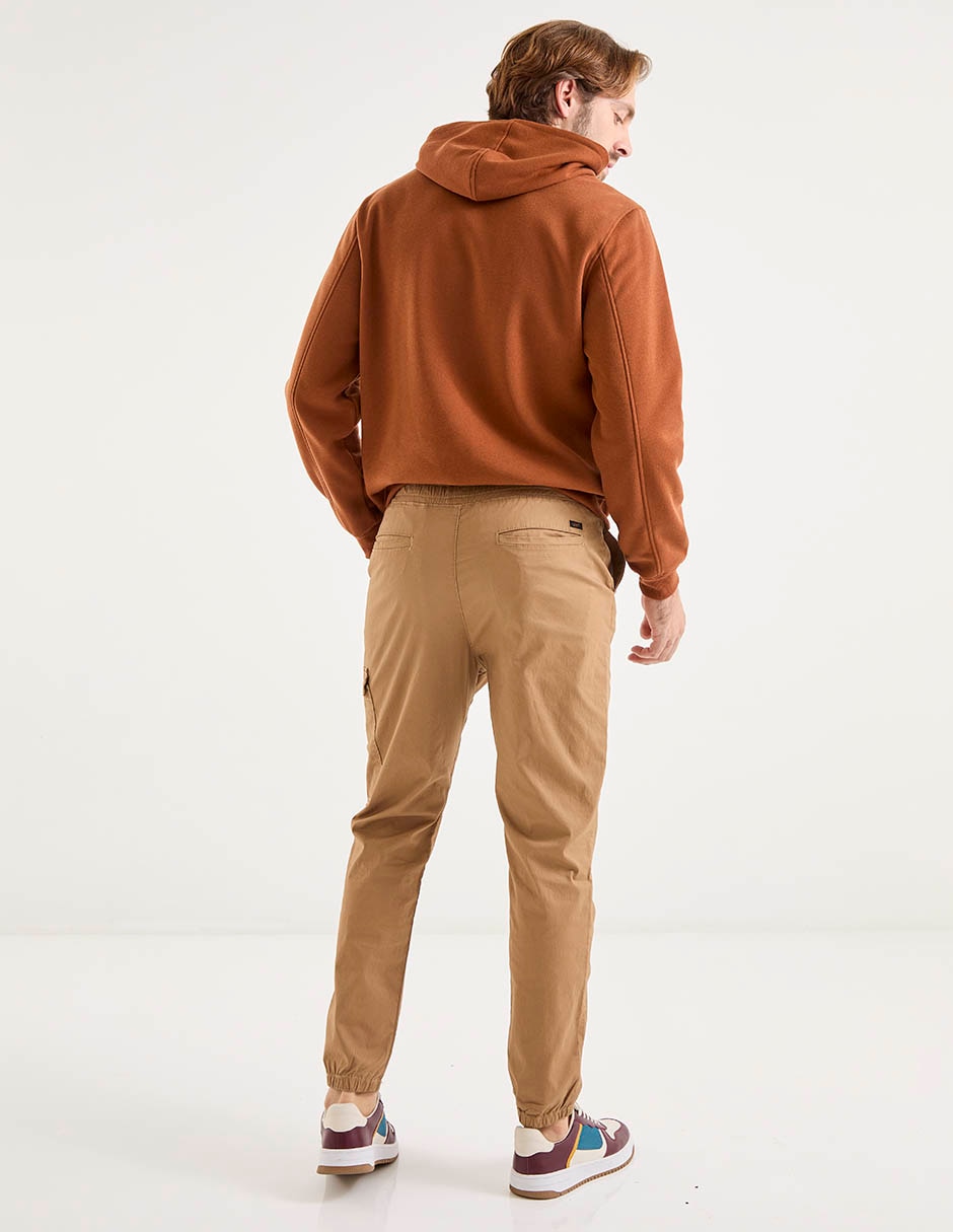 Pantalón jogger straight de gabardina para hombre 2