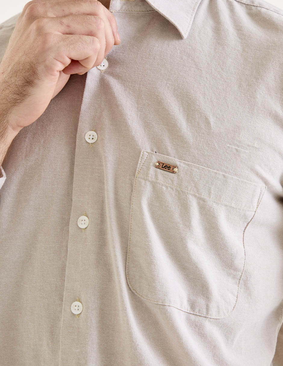 Camisa casual de algodón manga larga para hombre 4