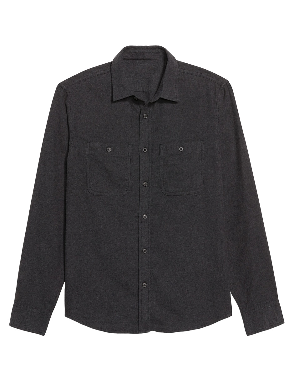 Camisa casual de algodón manga larga para hombre Camisa casual de algodón manga larga para hombre