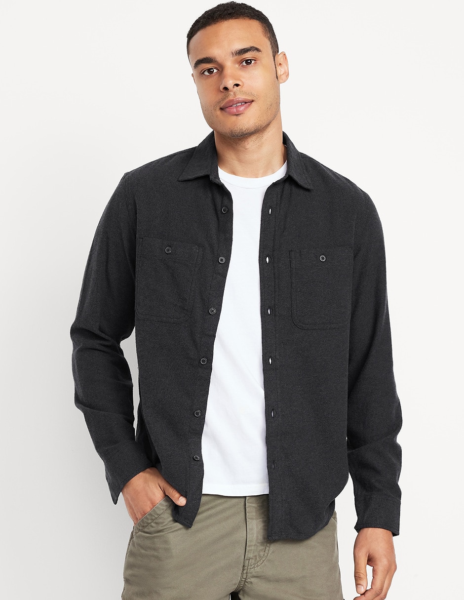 Camisa casual de algodón manga larga para hombre 3