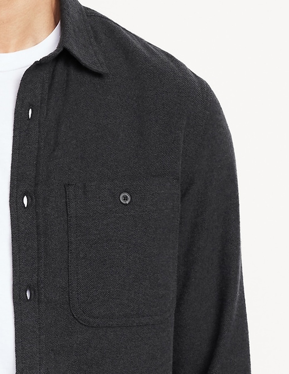 Camisa casual de algodón manga larga para hombre 4