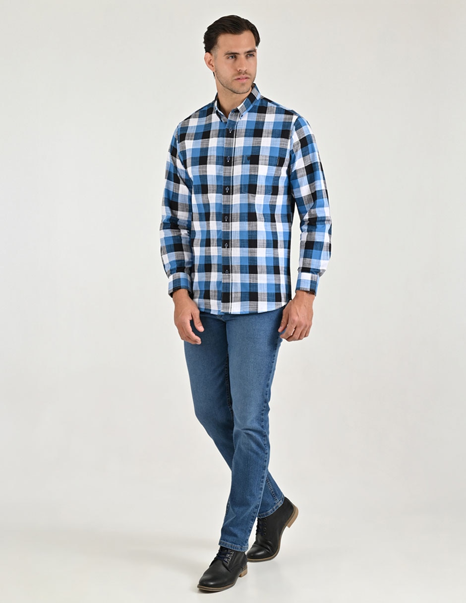 Camisa casual manga larga para hombre 3