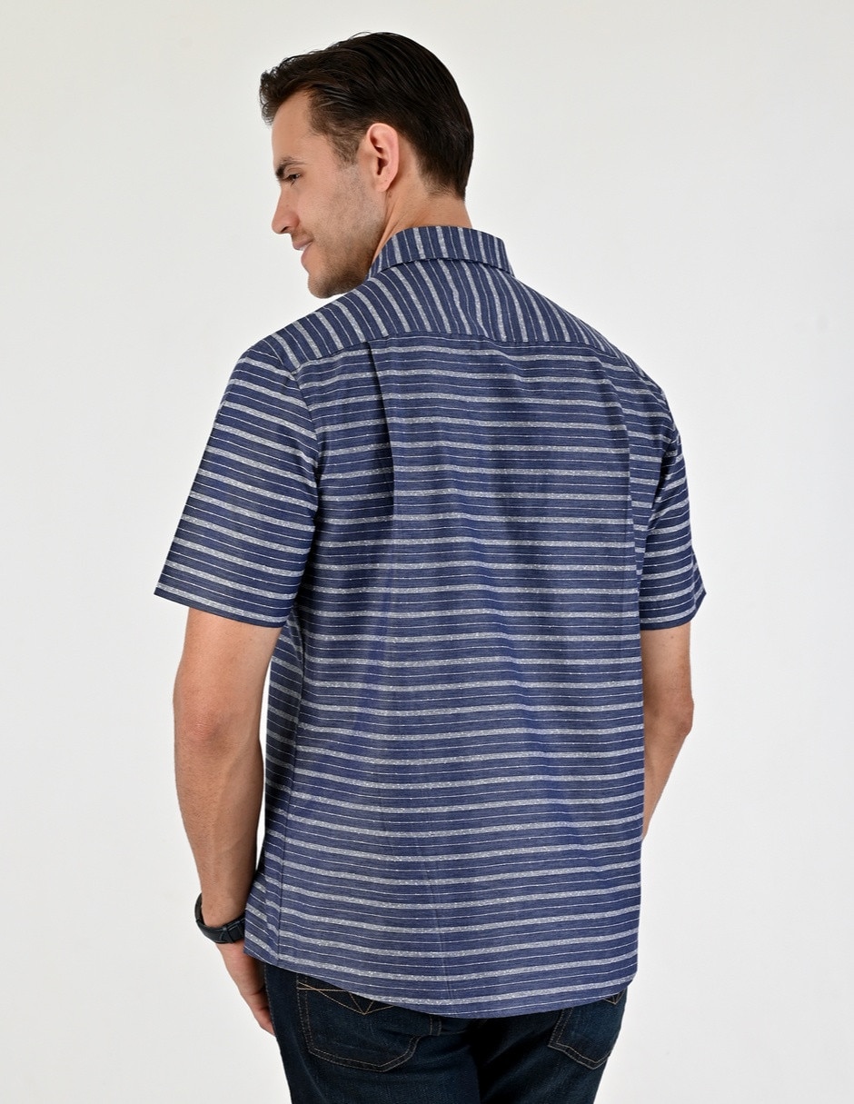 Camisa casual de algodón manga corta para hombre 2