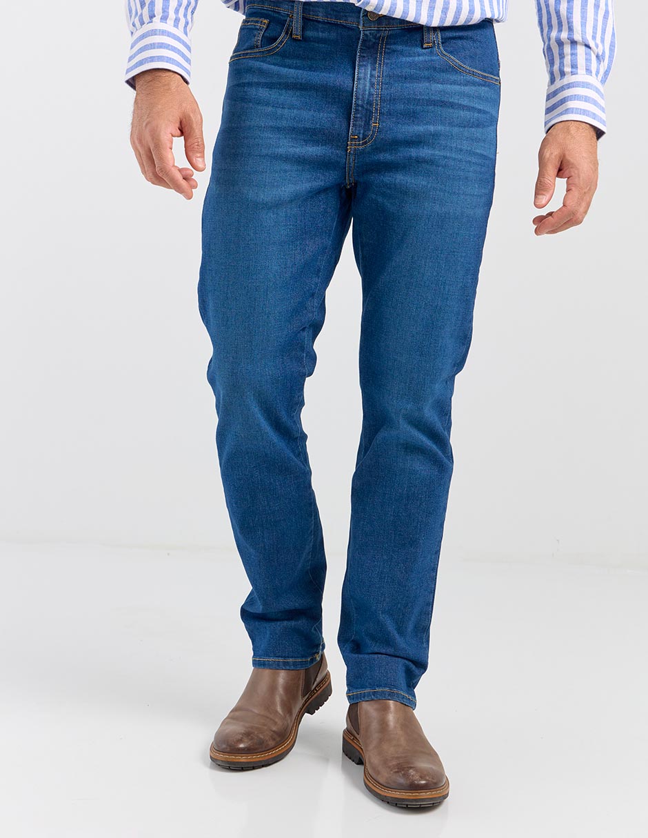 Jeans straight lavado stone wash para hombre Jeans straight lavado stone wash para hombre