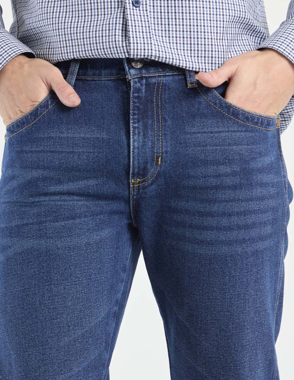 Jeans slim lavado medio para hombre 4