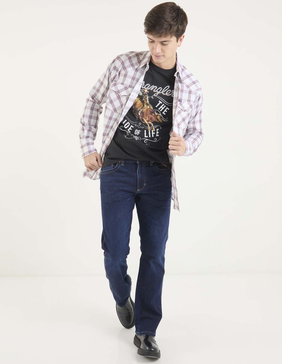 Jeans slim lavado stone wash para hombre 3