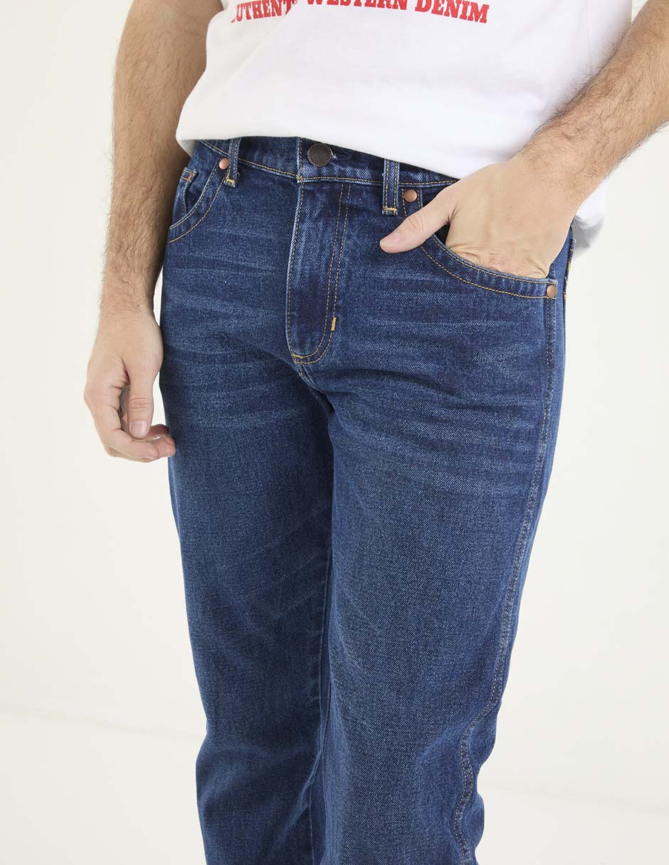 Jeans slim lavado obscuro para hombre 4