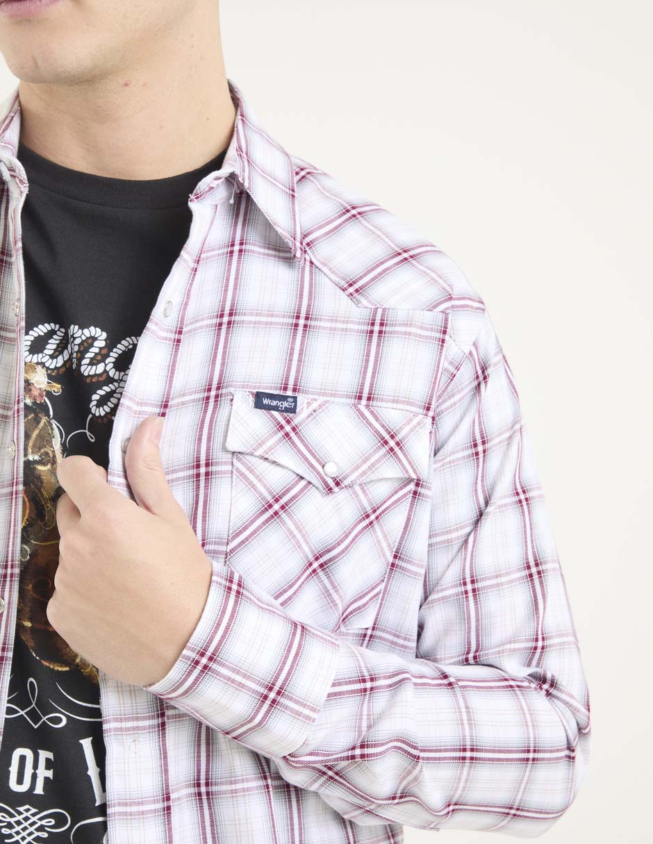 Camisa casual de algodón manga larga para hombre 4