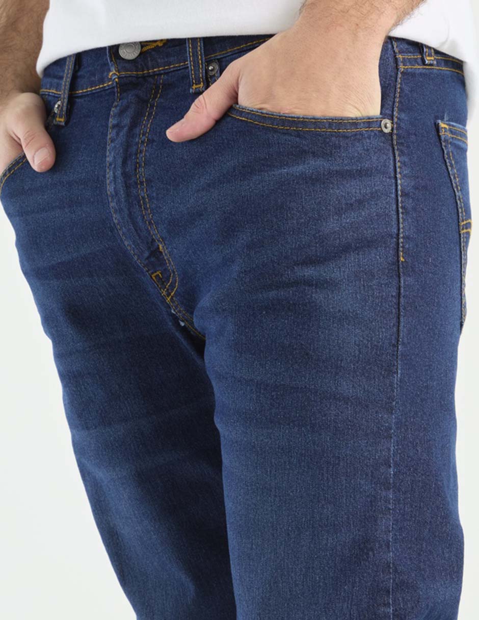 Jeans slim lavado whisker para hombre 4