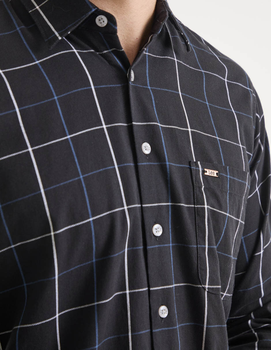 Camisa casual de algodón manga larga para hombre 4