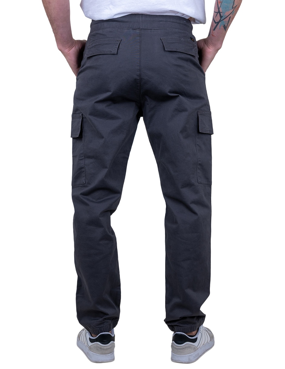 Pantalón jogger straight de gabardina para hombre 3