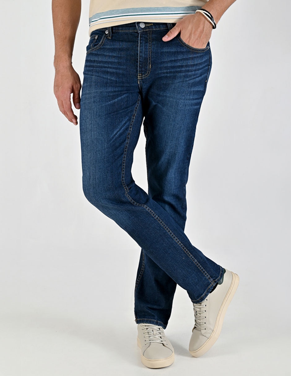 Jeans slim lavado stone wash para hombre