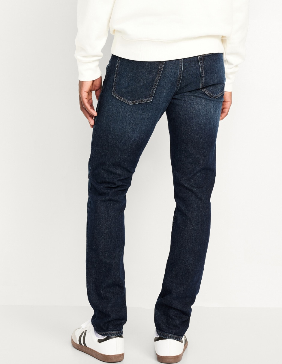 Jeans straight 506466-000 lavado obscuro para hombre 2