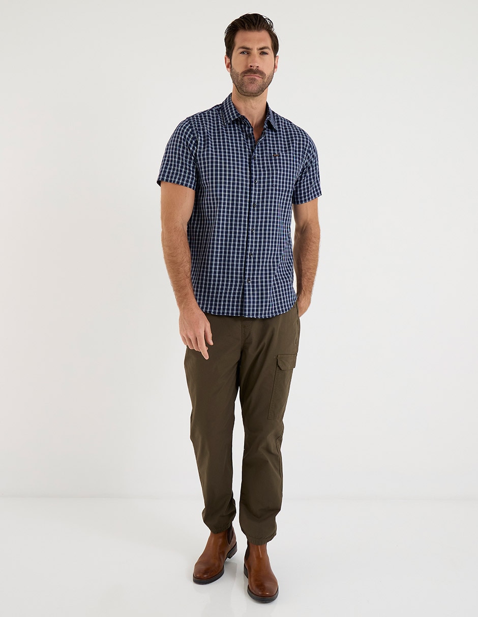Camisa casual de algodón manga corta para hombre 3