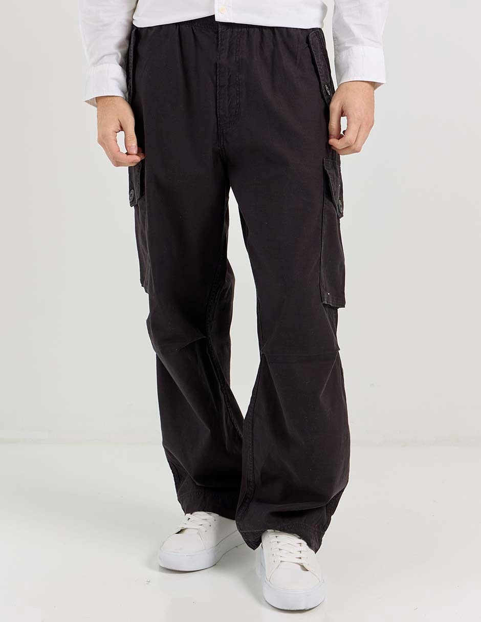 Pantalón cargo straight de algodón para hombre