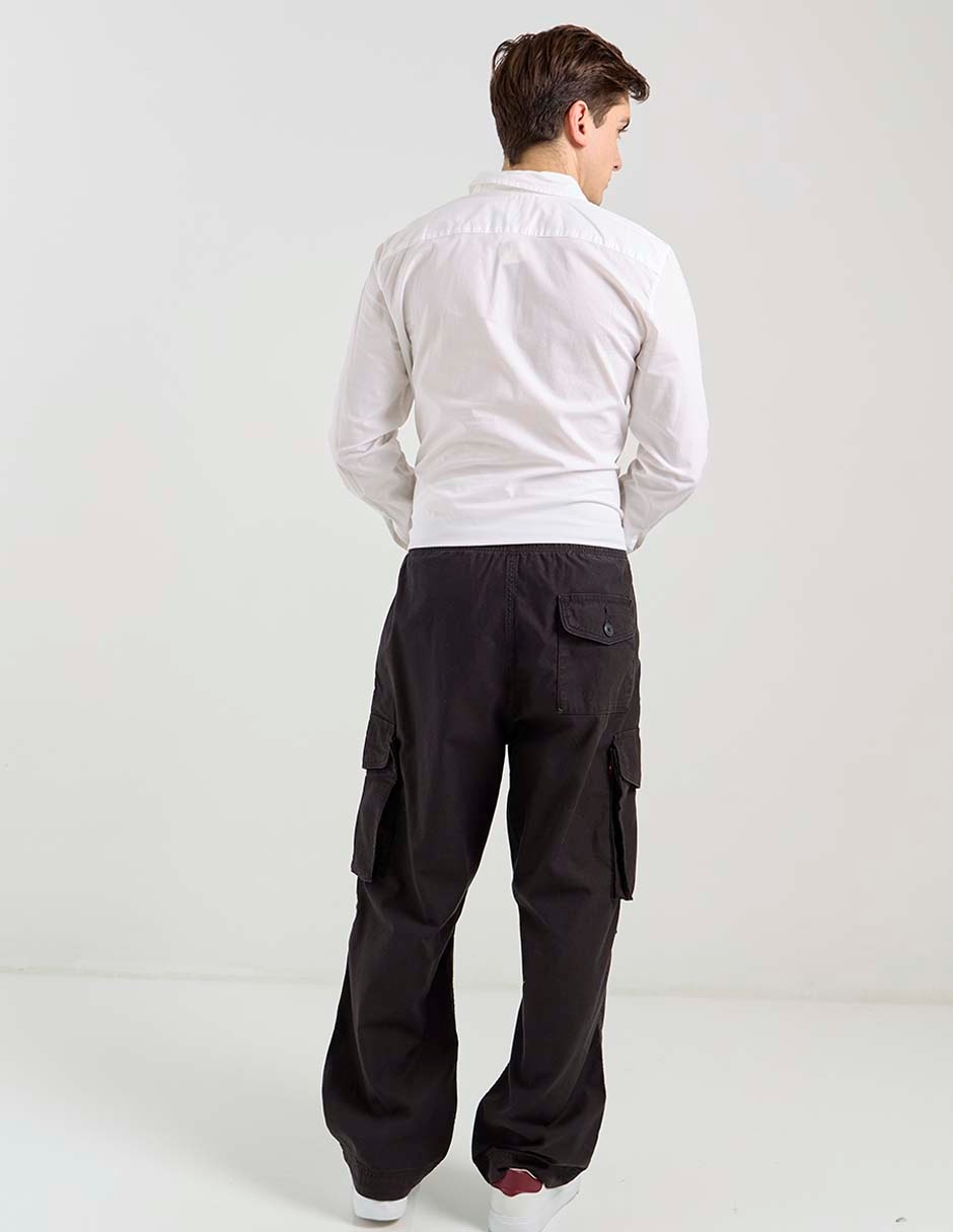 Pantalón cargo straight de algodón para hombre 2