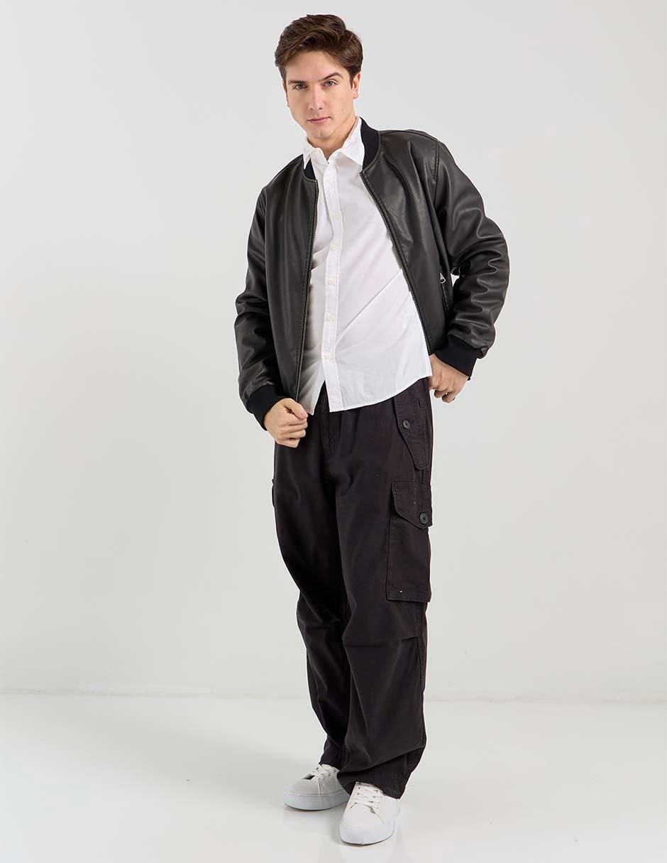 Pantalón cargo straight de algodón para hombre 3