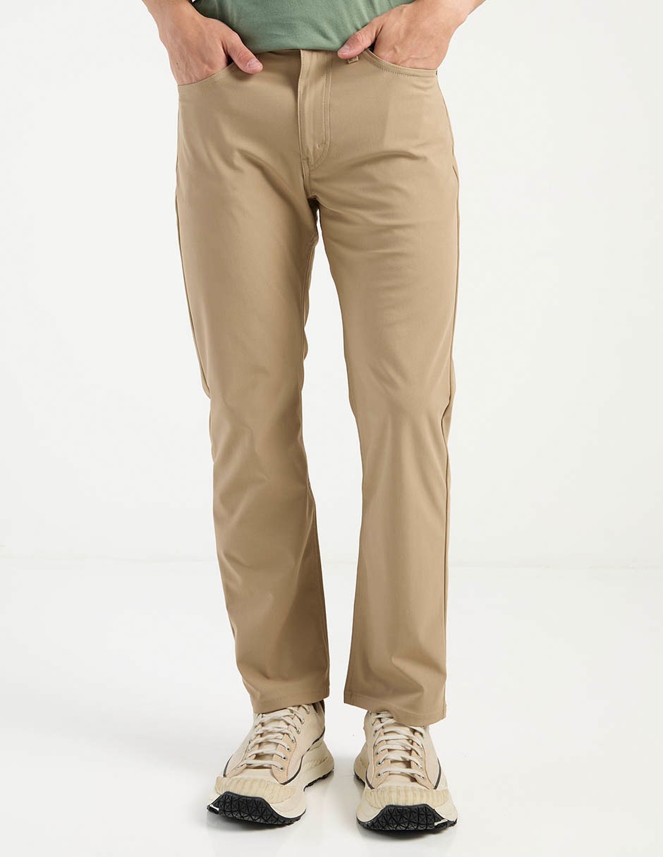 Pantalón casual straight de algodón para hombre 2