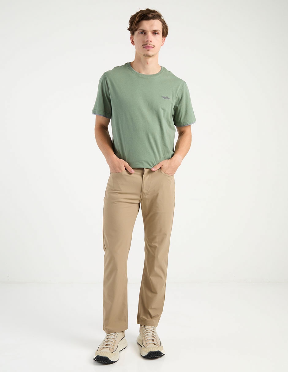 Pantalón casual straight de algodón para hombre 3