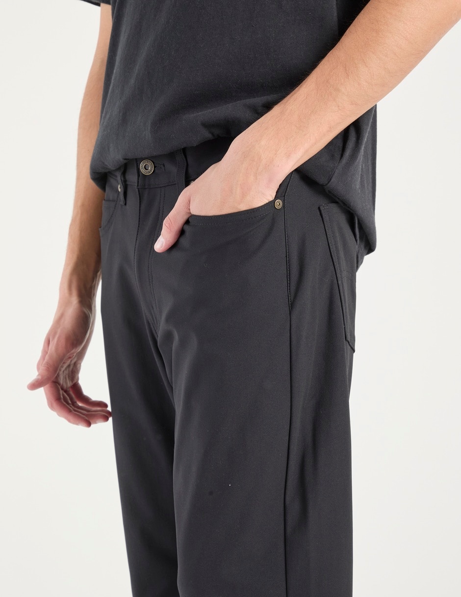 Pantalón casual regular de algodón para hombre 4