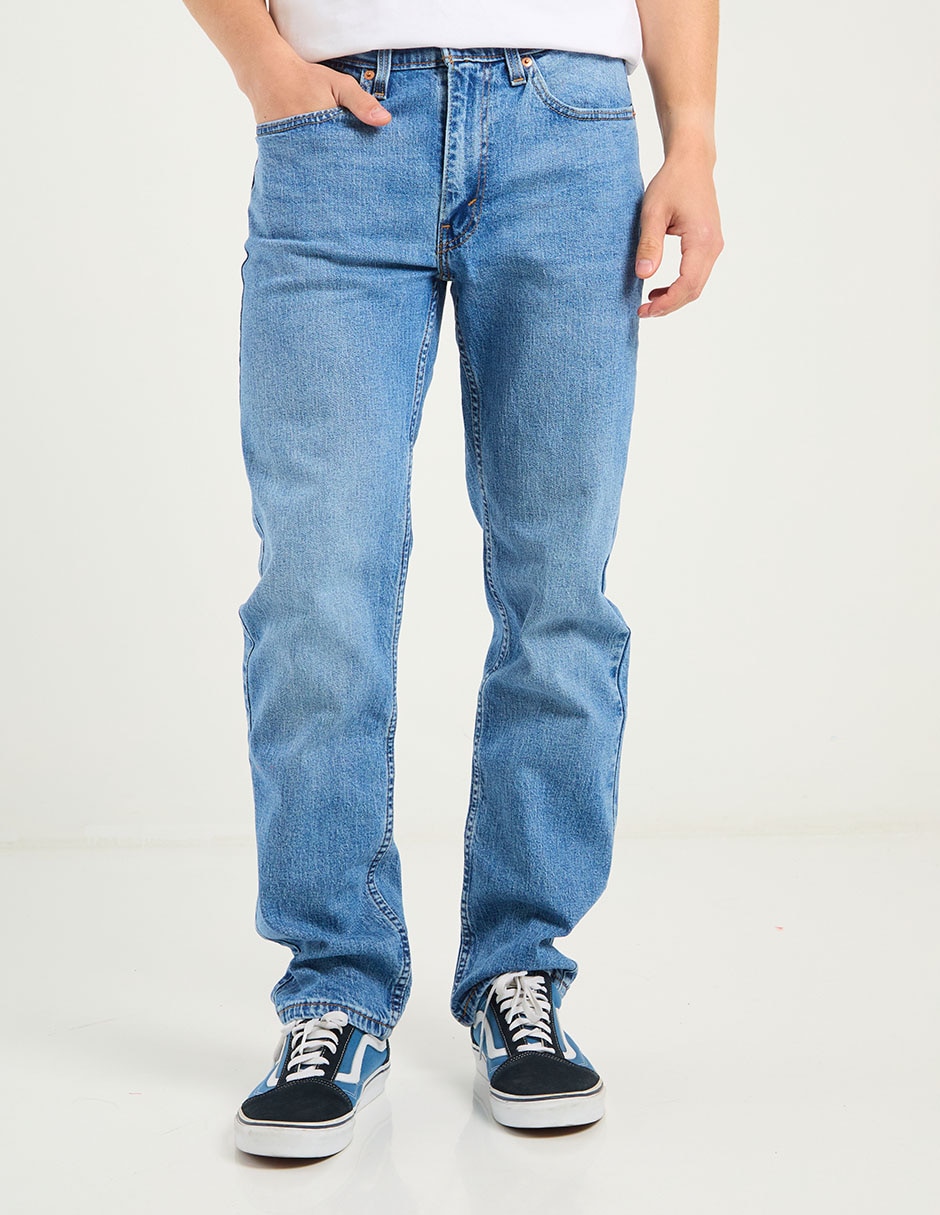 Jeans straight lavado medio para hombre