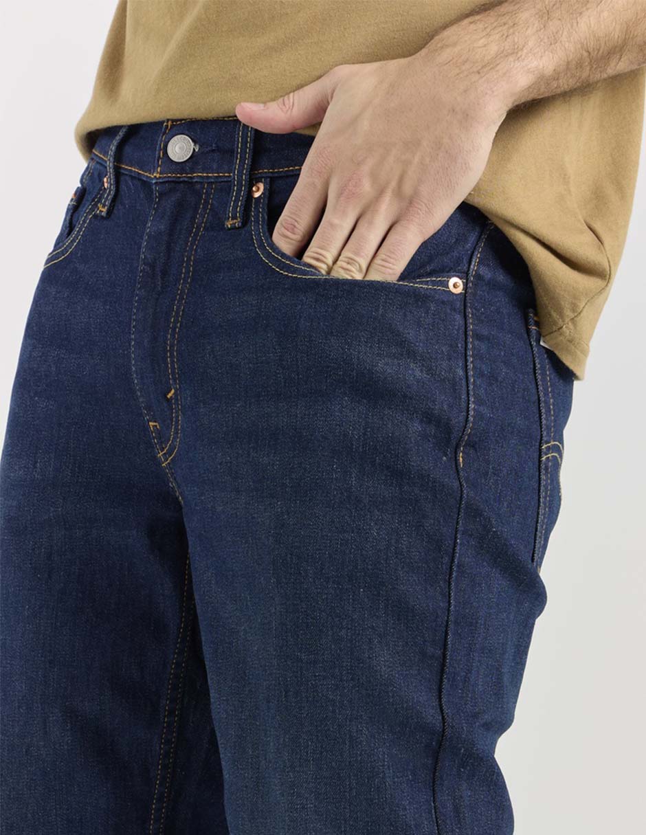 Jeans straight deslavado para hombre 4