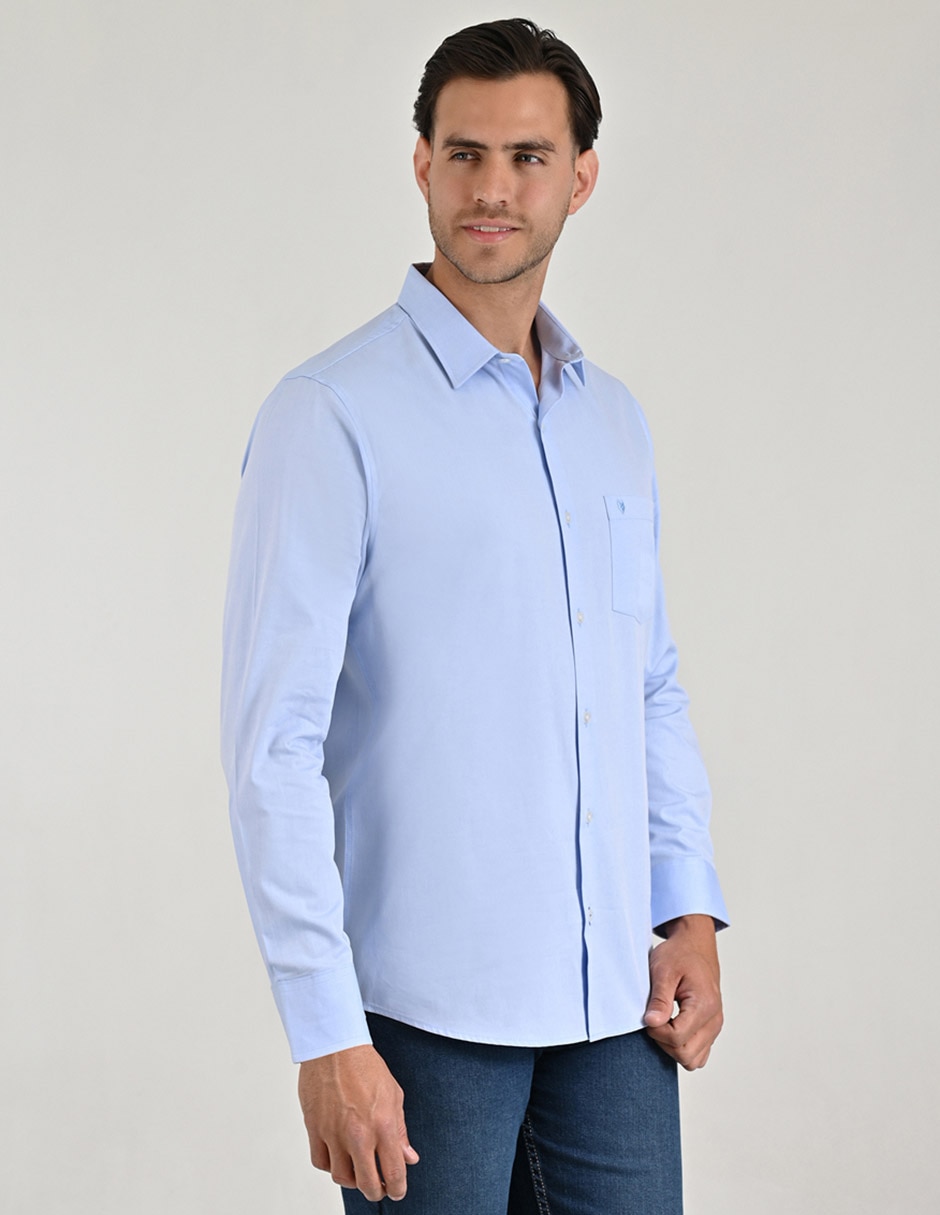 Camisa casual de algodón manga larga para hombre 3