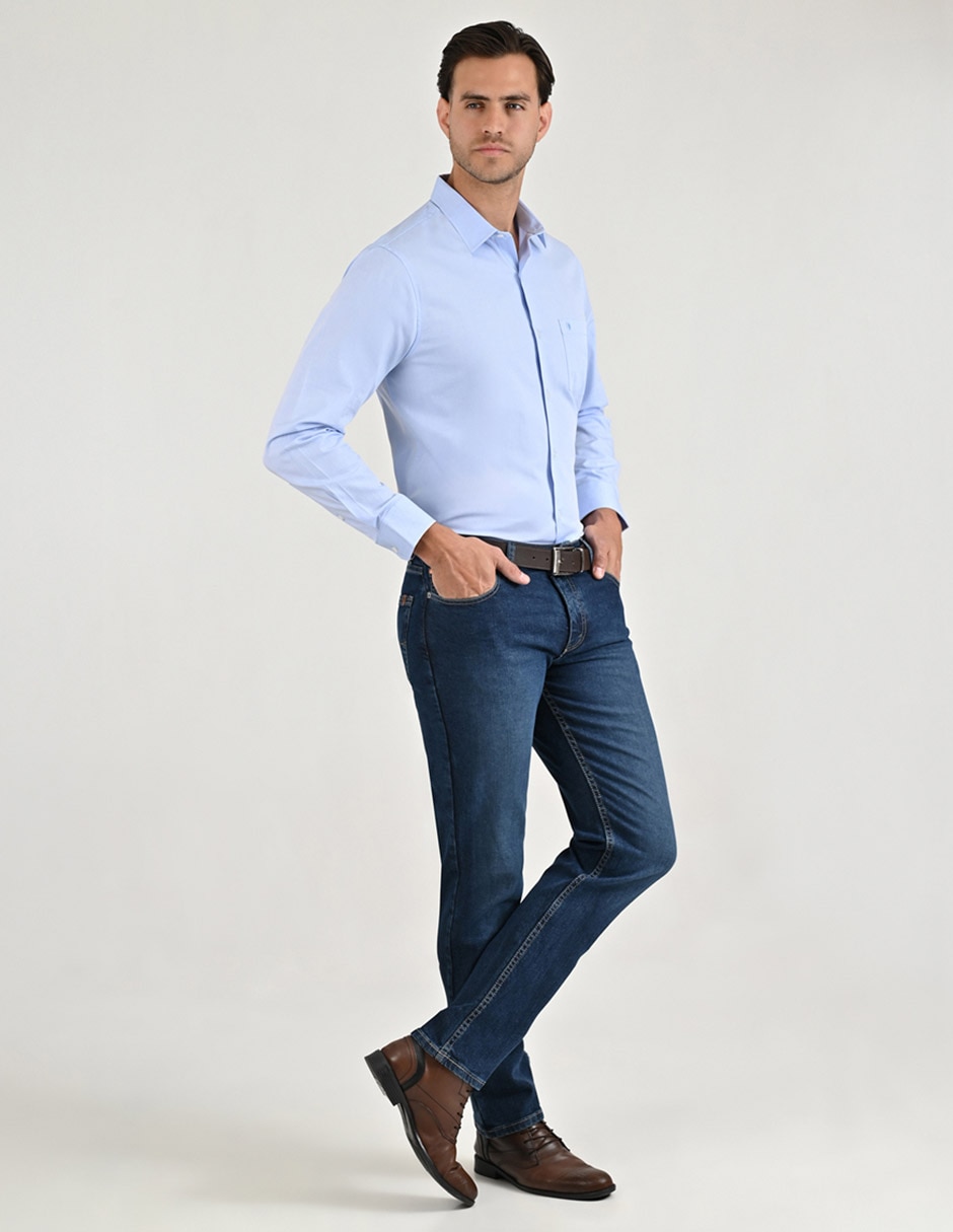Camisa casual de algodón manga larga para hombre 5