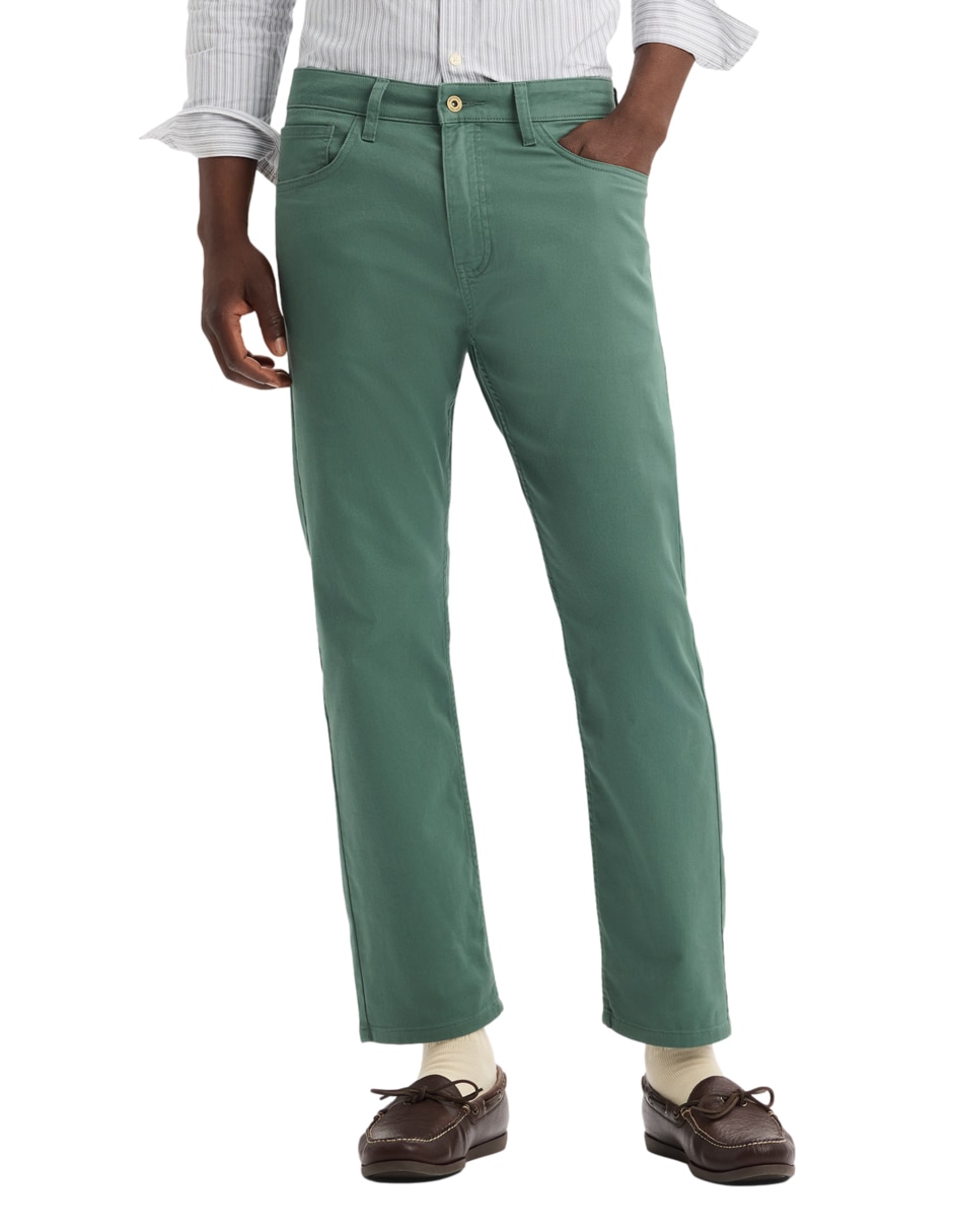Pantalón recto de algodón para hombre 2