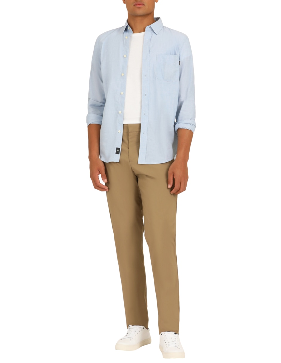Pantalón chino slim de algodón para hombre 4