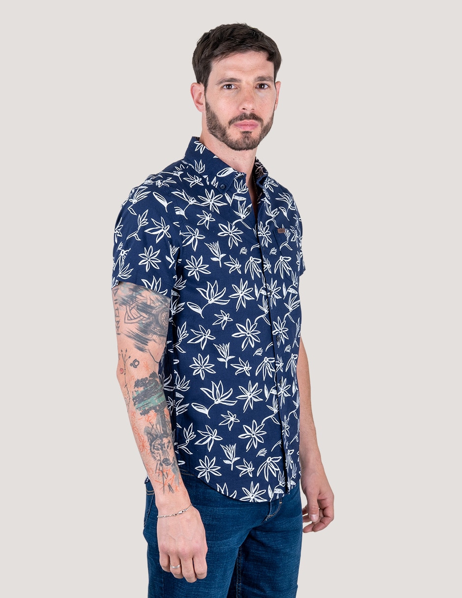 Camisa casual de algodón manga corta para hombre 2