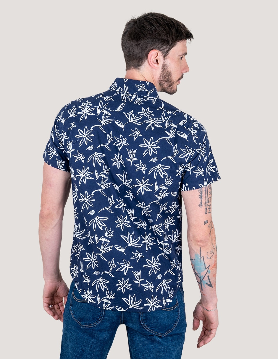 Camisa casual de algodón manga corta para hombre 3