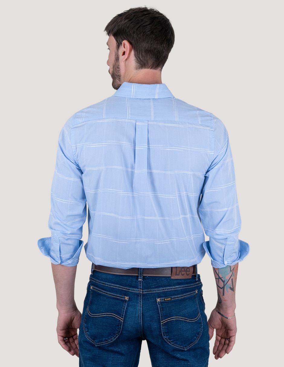 Camisa casual manga larga para hombre 3