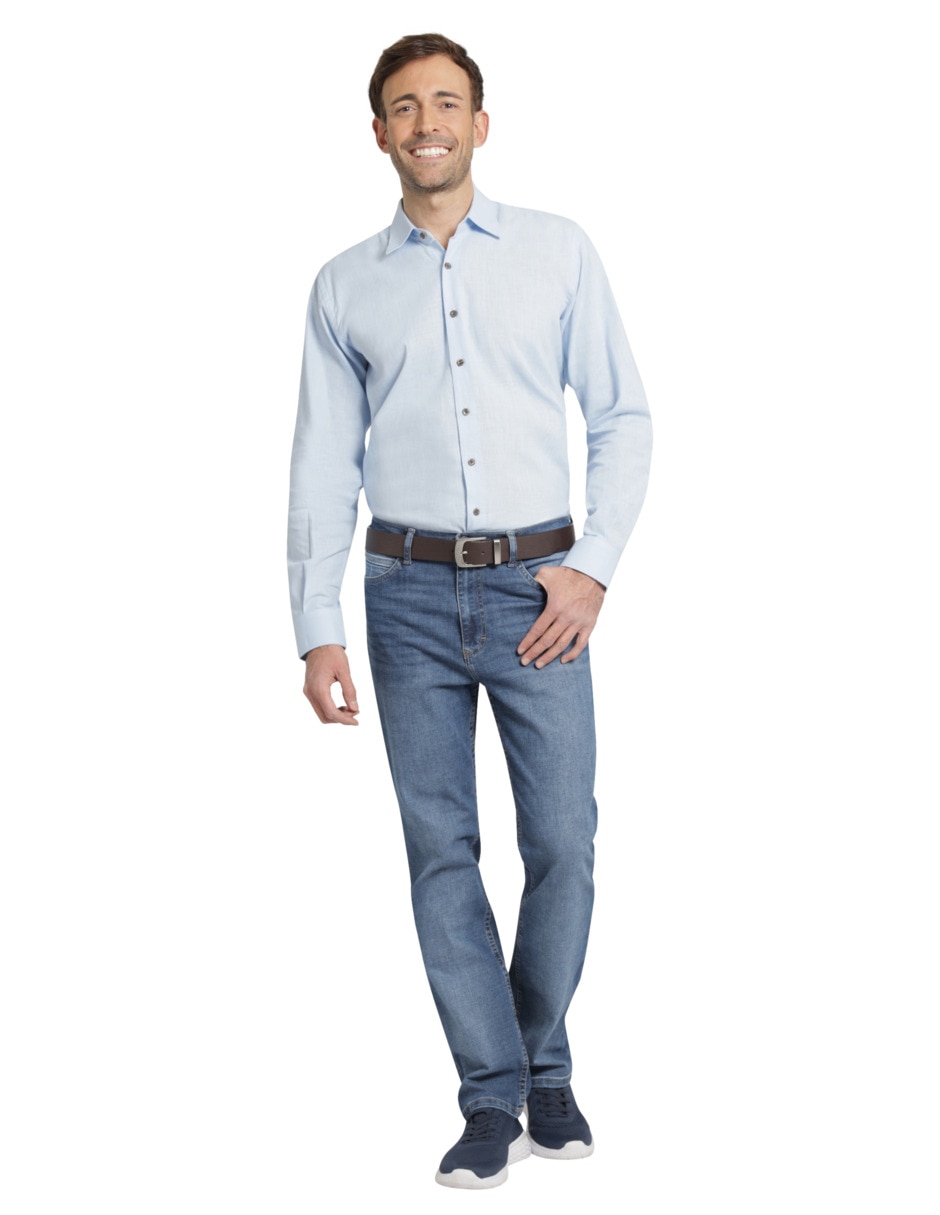 Jeans slim 112369570 lavado claro para hombre 3