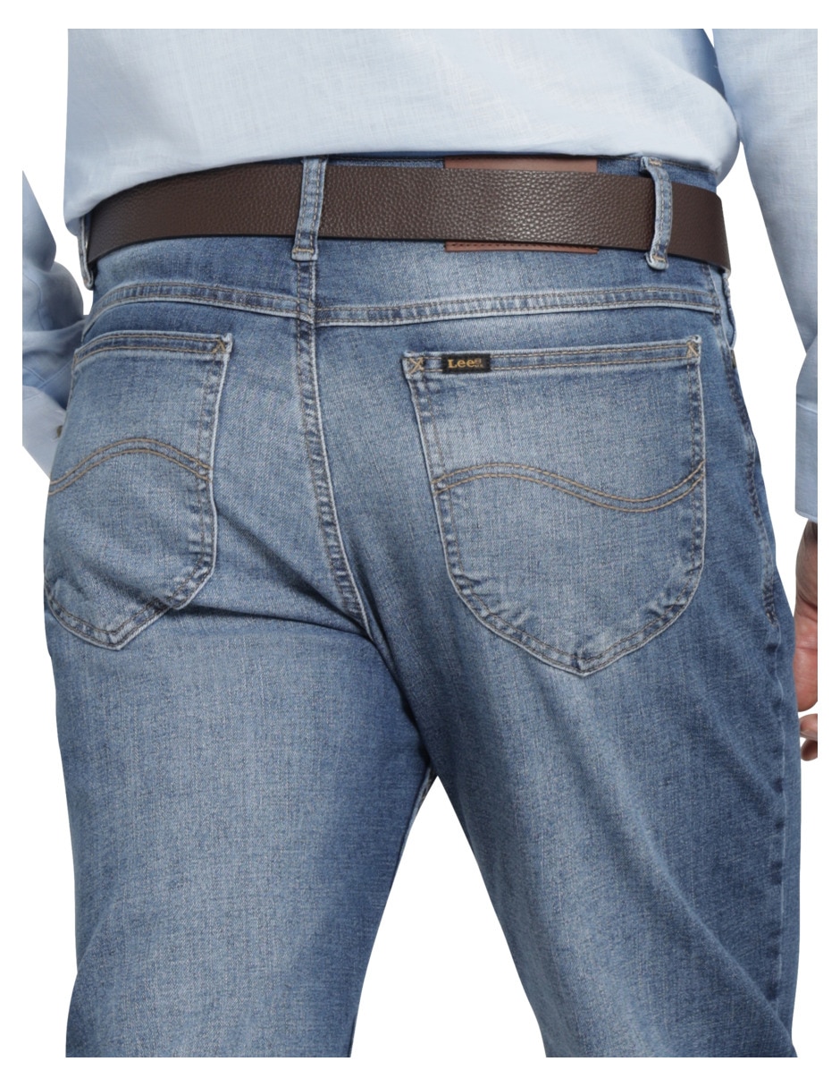 Jeans slim 112369570 lavado claro para hombre 4