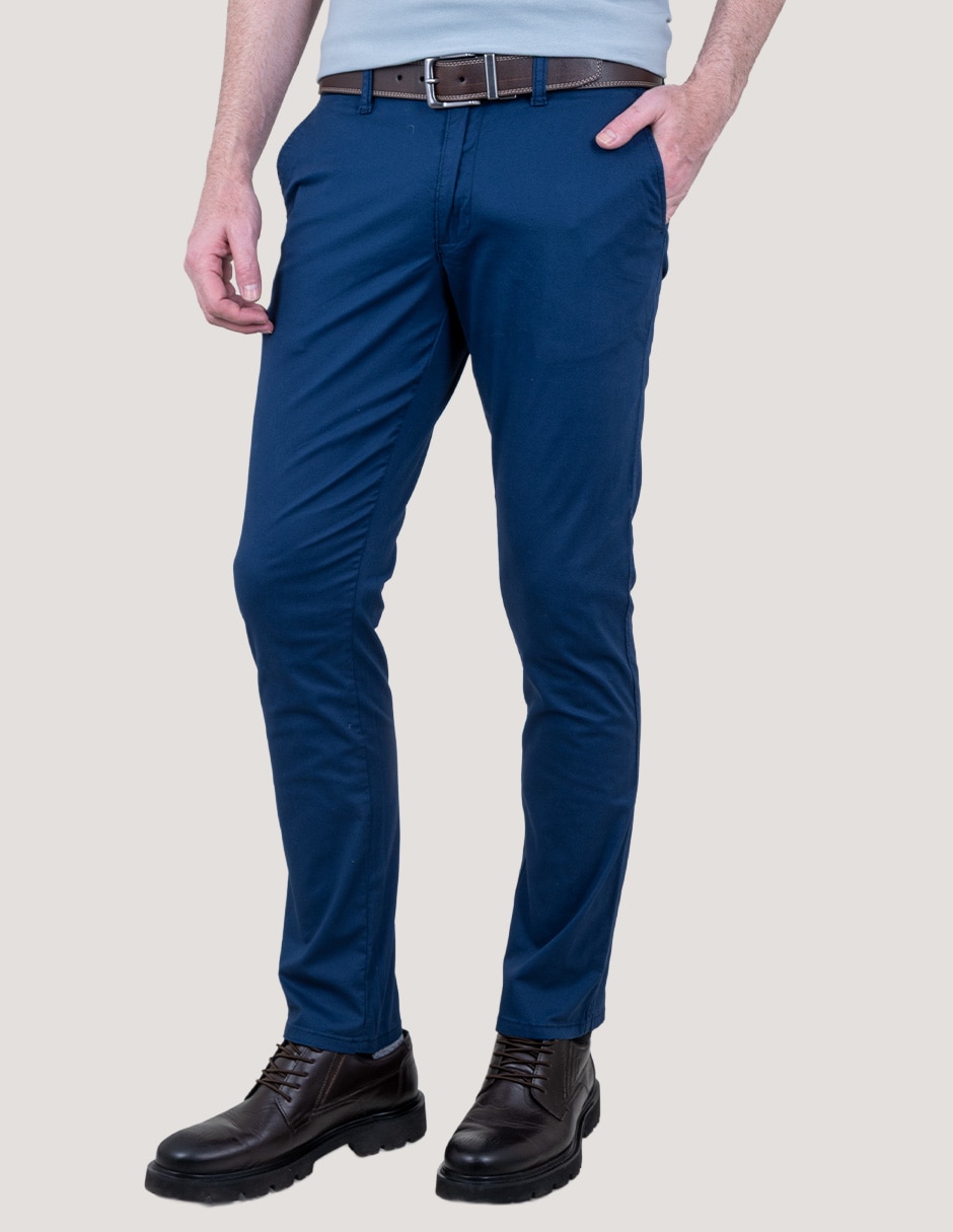 Pantalón slim de gabardina para hombre 2