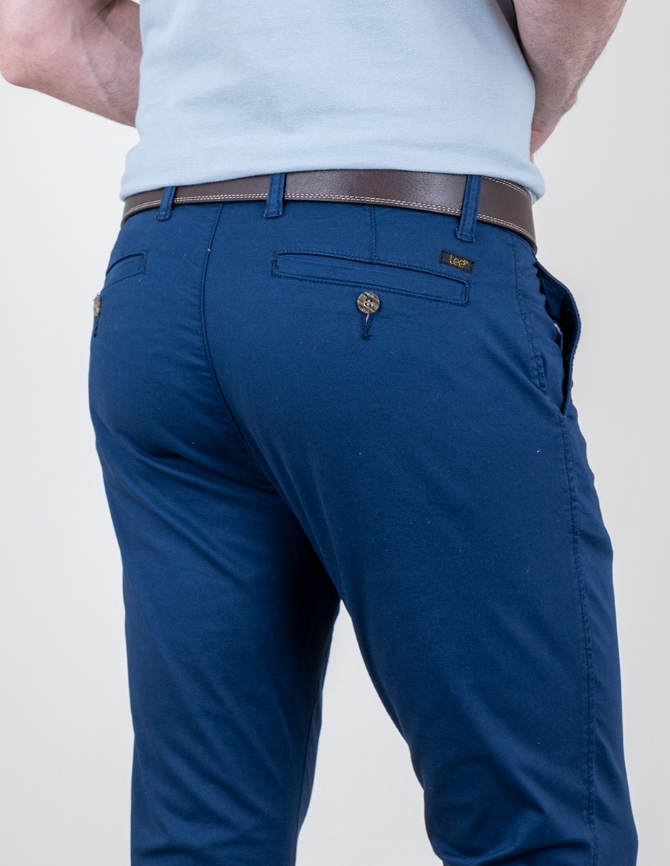 Pantalón slim de gabardina para hombre 4