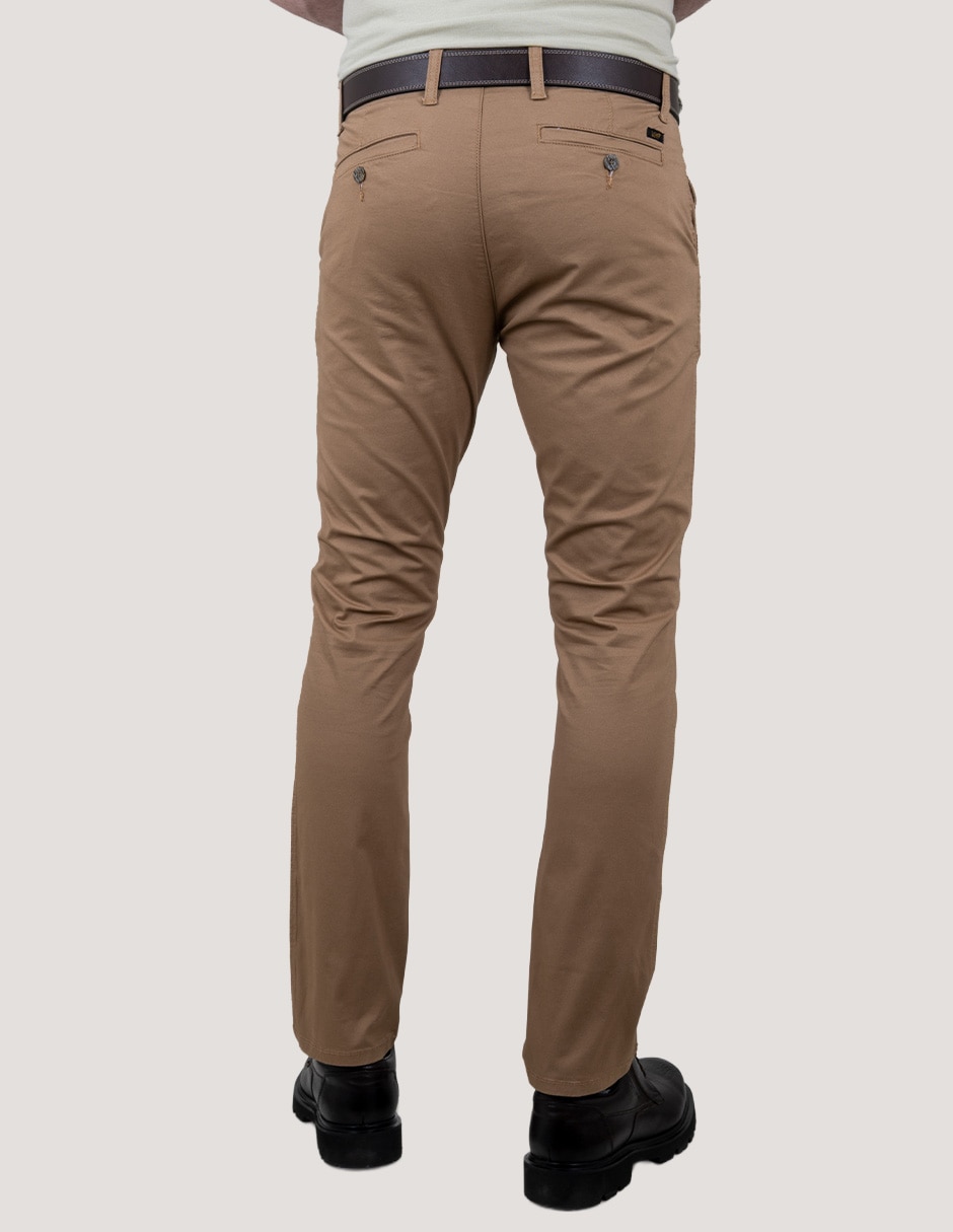 Pantalón casual slim de gabardina para hombre 3