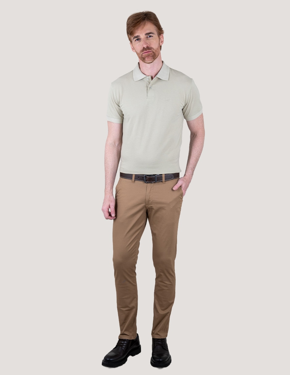 Pantalón casual slim de gabardina para hombre 5